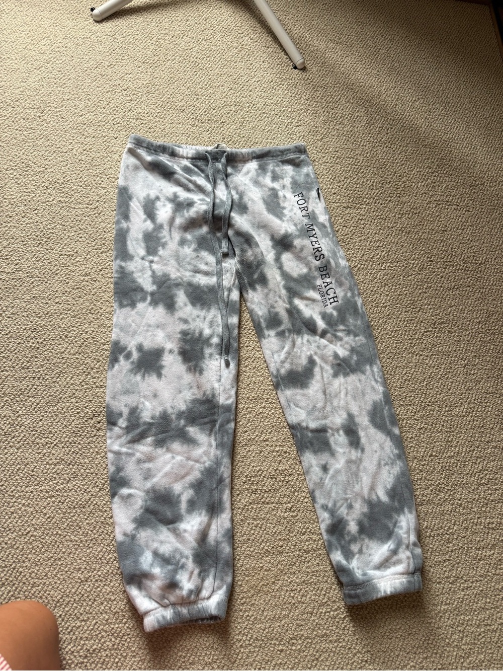 Women’s Fort Myers Beach, FL, Gray Tie-Dye Jogger Bottoms